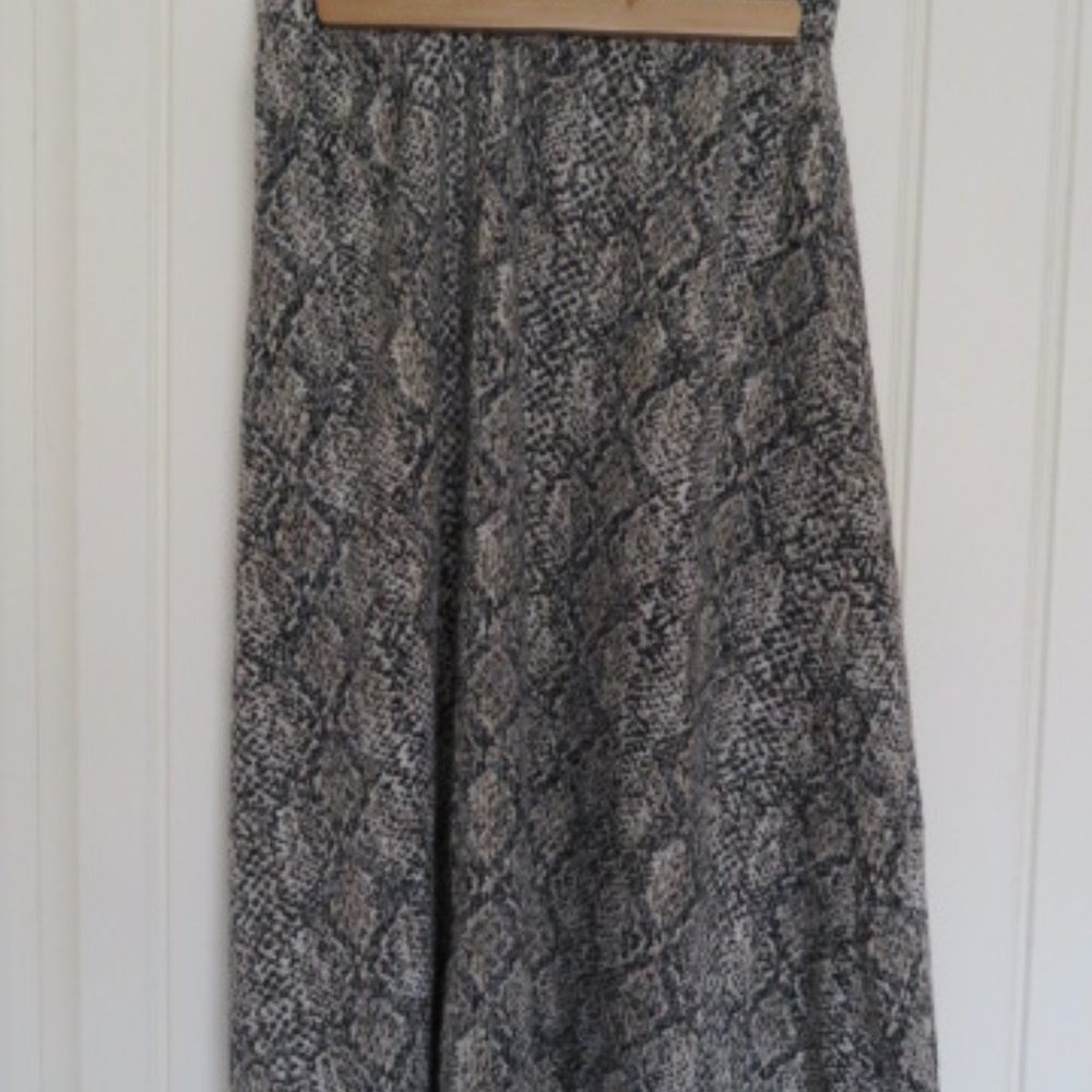 ZARA Marled Snake Print SKIRT Elastic Waist Small (K321)